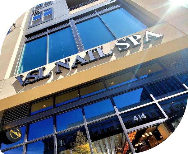 Modern nail salon interior at VSL Nail Spa Capital View in Nashville, TN