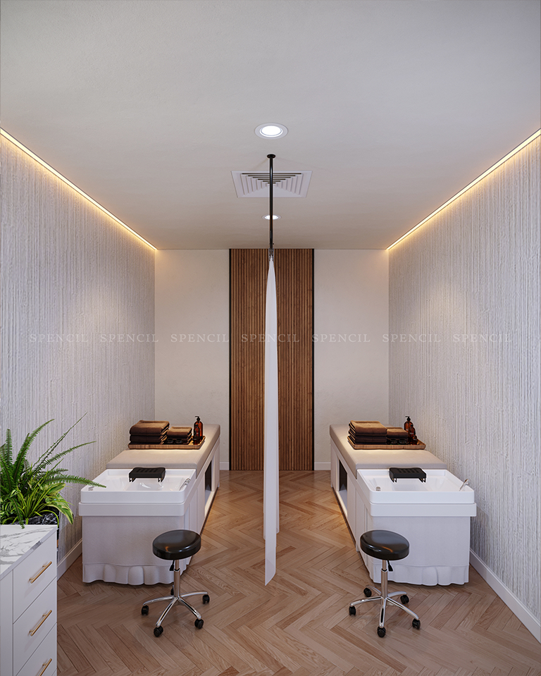 Chic Nail and Head Spa nail stations